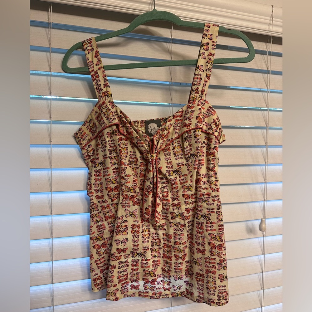 Anthropologie Butterfly Print Blouse